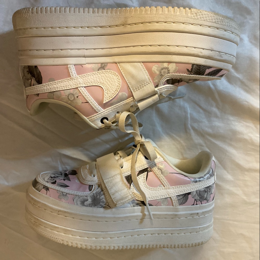 Platform pink floral airforces